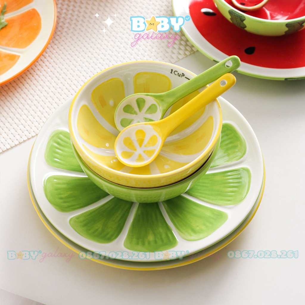 Chén Bát Ăn Cơm Cho Bé, Bát Ăn Dặm Hình Hoa Quả- Baby Galaxy Official