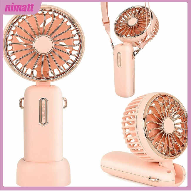 Quạt Điện Làm Mát Mini 3 Cánh Cầm Tay 4800mah Cổng Usb