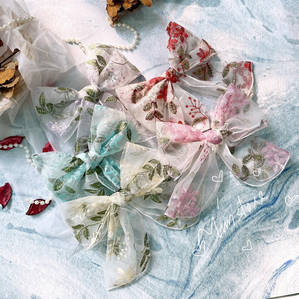 {Ảnh thật} KẸP REN HOA LA THIÊU TIỂU THƯ, KẸP TÓC HANDMADE CAO CẤP ULLZANG