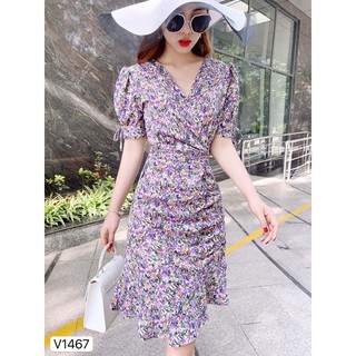 Váy hoa lựa trên live