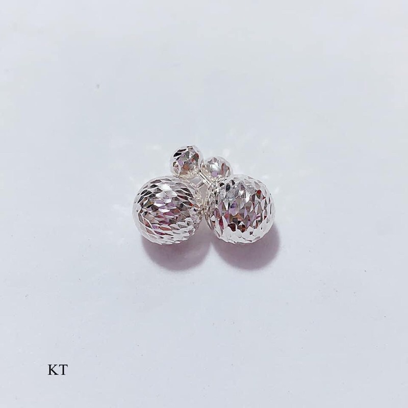 Bông tai bạc ta dạng phay cá tính