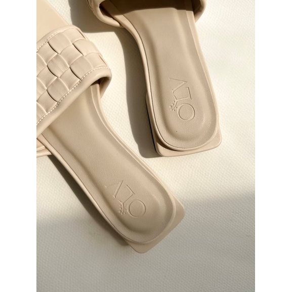 OLV - Dép Creamy Basket Weave Sandals