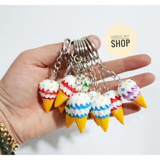 Móc khóa đá hình que kem