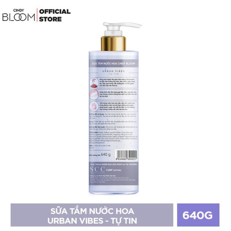 640g - Sữa tắm Cindy Bloom Urban Vibes hương nước hoa