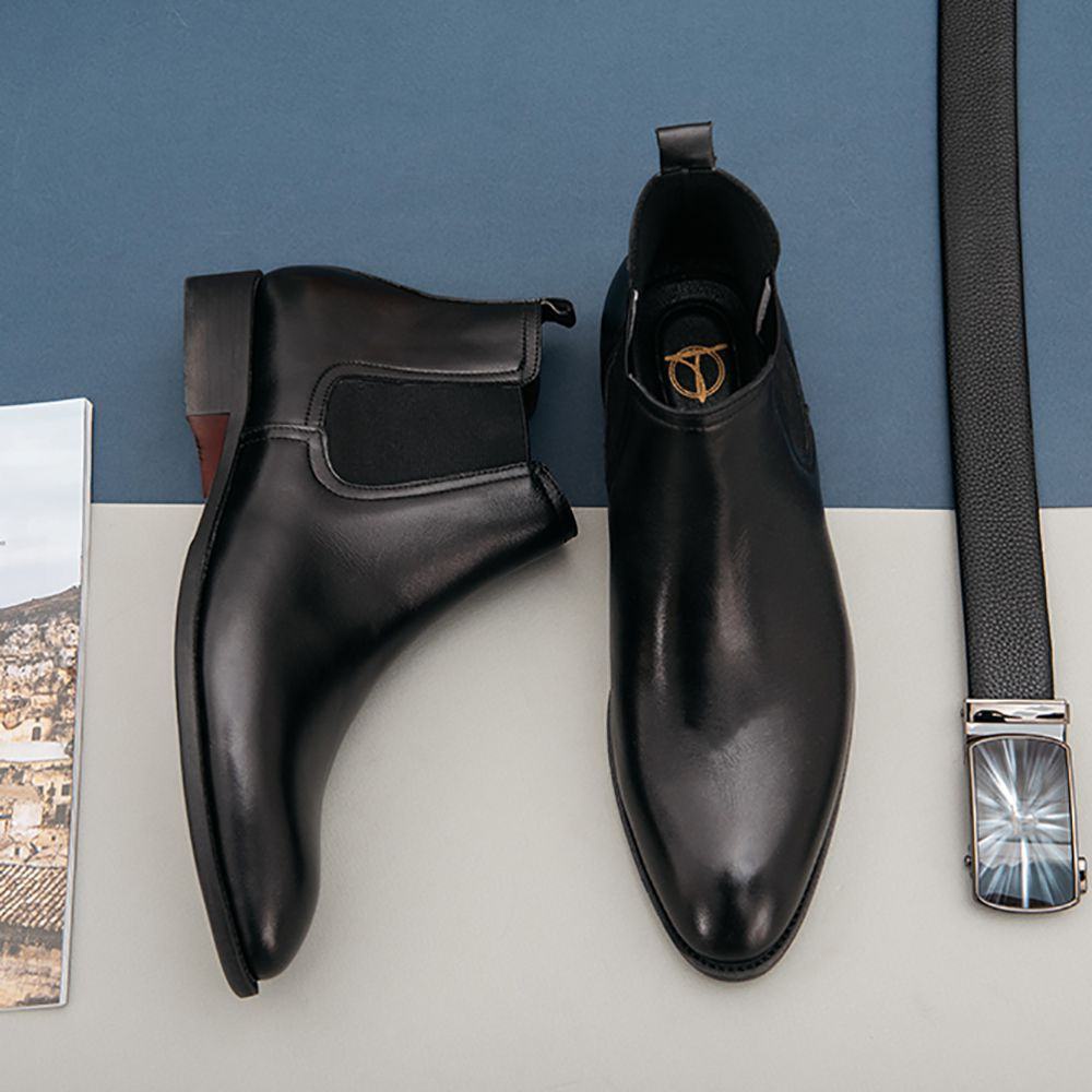 Giày nam Chelsea Boot da bò trơn Hàng hiệu Tâm Anh Bảo hành 12 tháng GNTA6801-D | BigBuy360 - bigbuy360.vn