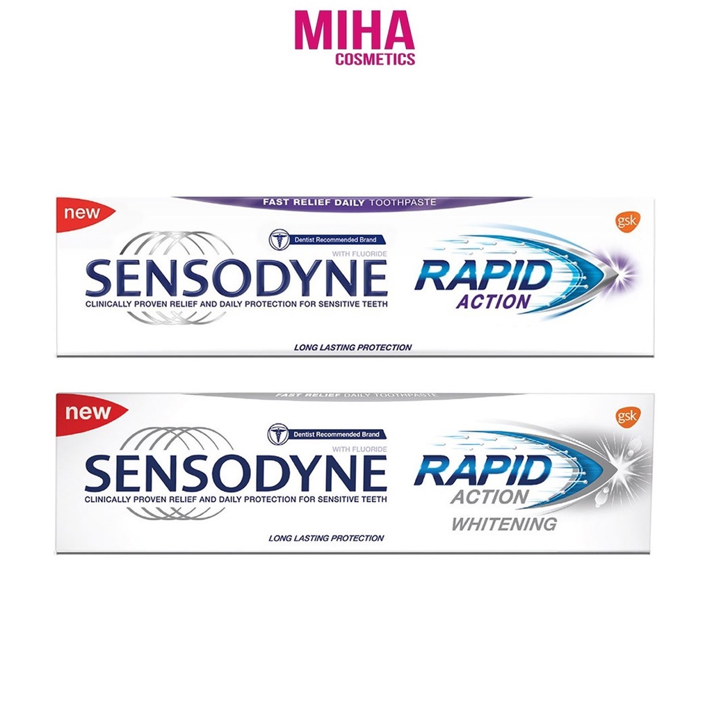 Kem Đánh Răng Giảm Ê Buốt Nhanh &amp; Làm Sáng Sensodyne Rapid Action Whitening Toothpaste 100g