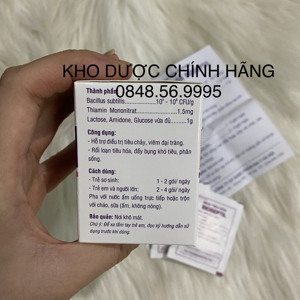 MEN TIÊU HÓA BIOSEPTIL hộp 20 gói x 1g - Hỗ trợ điều trị tiêu chảy, viêm đại tràng, rối loạn tiêu hóa, đầy bụng khó tiêu