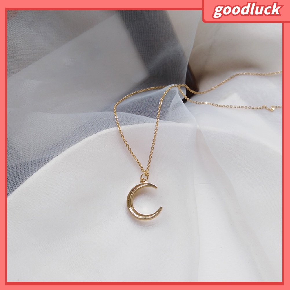 Dây Chuyền Nữ Chất Liệu Hợp Kim Hình Mặt Trăng Đơn Giản