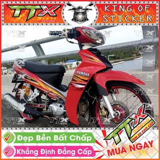 Tem Xe Sirius Đỏ Đen Xám - Tem Sirius 110 Xám Đỏ Đen Siêu Đẹp - Mẫu Team Sirius  Đỏ Đen Xám (s046-00)