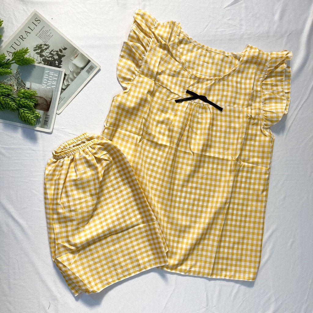 Đồ bộ mặc nhà freesize từ 40-45kg , đồ bộ cho nữ, cho bé gái lớn vải mềm - B45