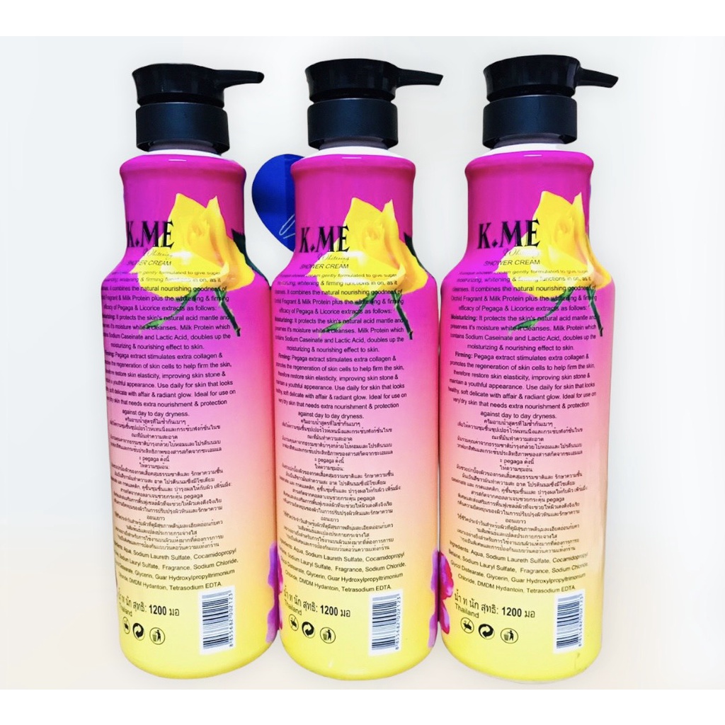 Sữa Tắm Hương Nước Hoa Ngọt Ngào KMe Thái Lan 1200ml Mềm Mịn Dưỡng Trắng Da