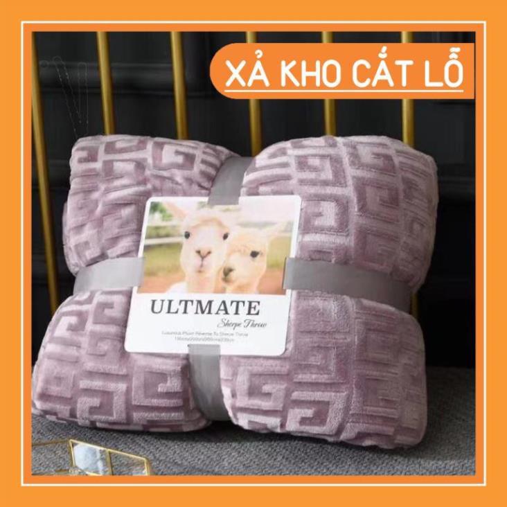 Chăn lông cừu chữ vạn yuki , kích thước 2m x2m3, nặng 2kg, chăn 2 lớp