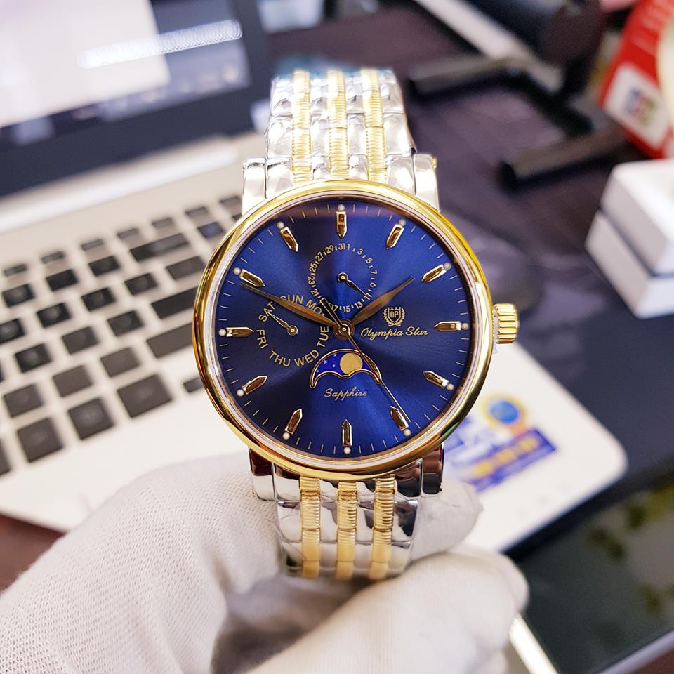 Đồng hồ nam Olympia Star OPA98023-21MSK-X Moonphase