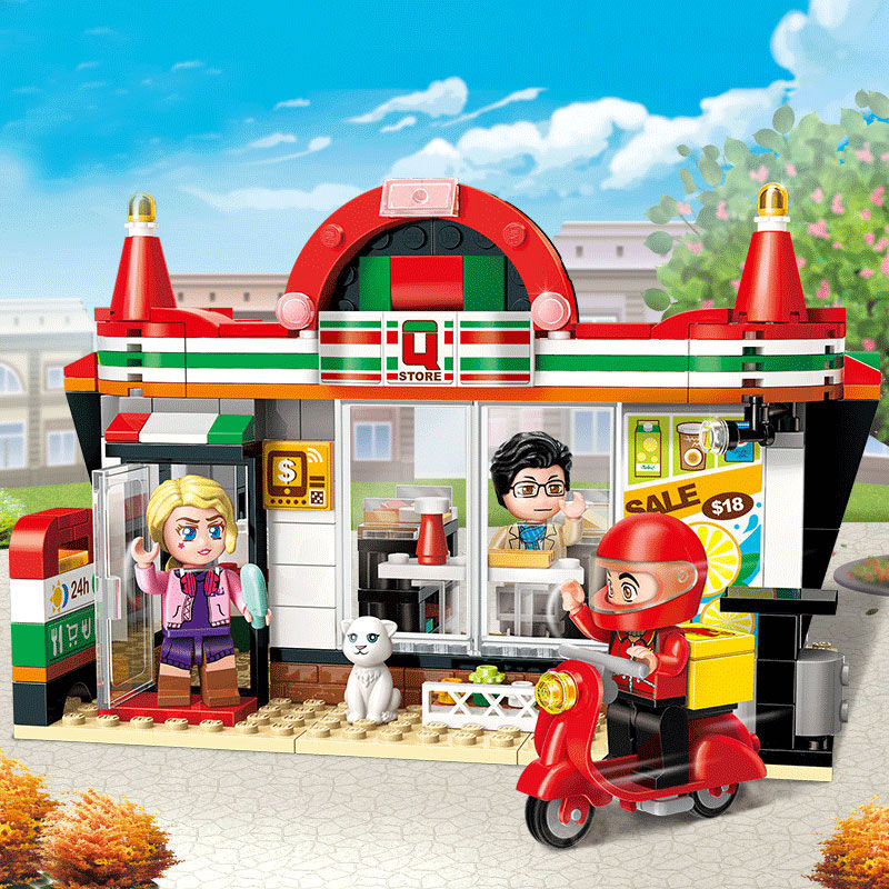 Đồ chơi lắp ghép Kiểu Lego bé trai bé gái Mô hình cửa hàng tiên lợi với 319 chi tiết chất liệu nhựa ABS cao cấp