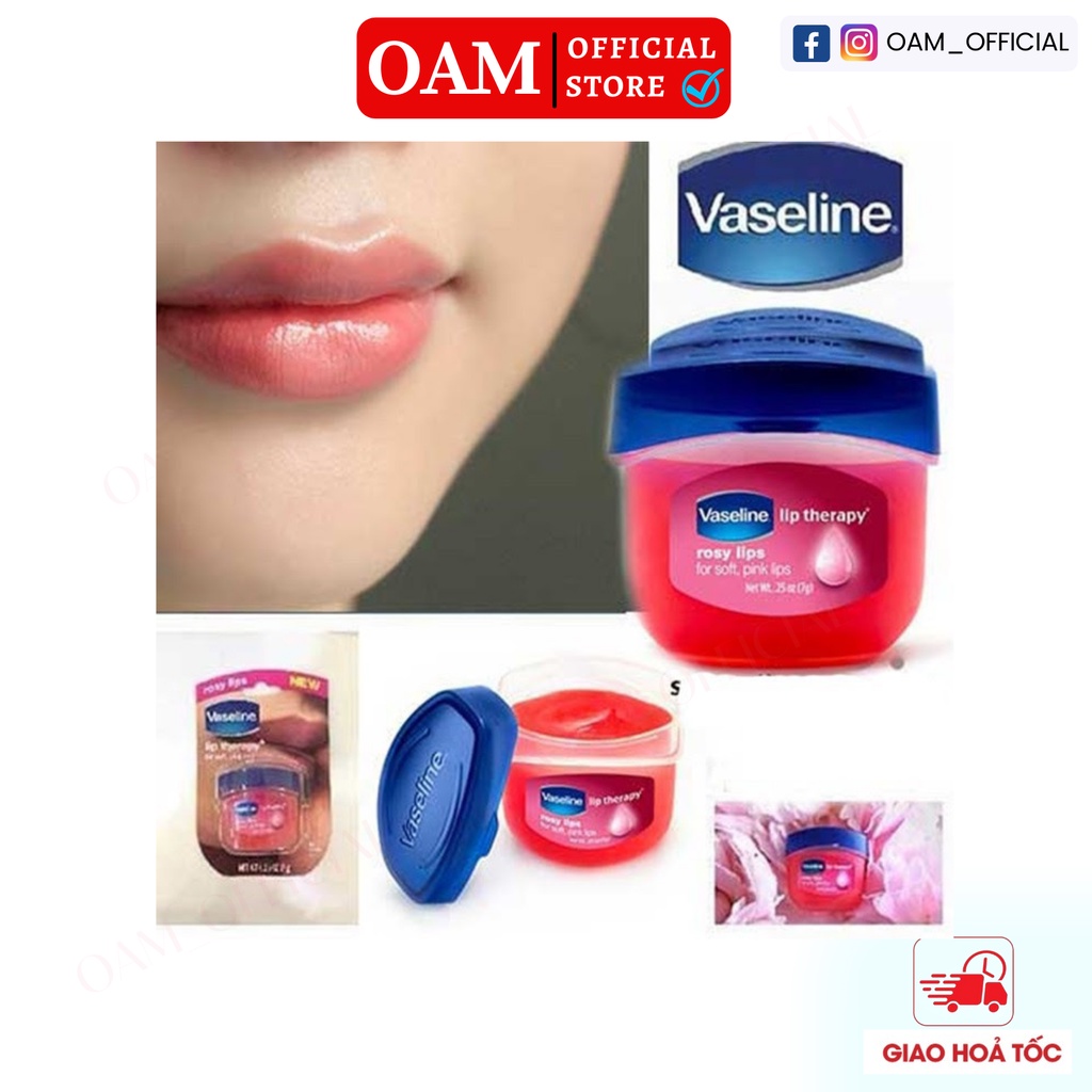 Son dưỡng môi Vaseline mềm mịn chống khô nứt, thâm môi dạng hũ 7gram