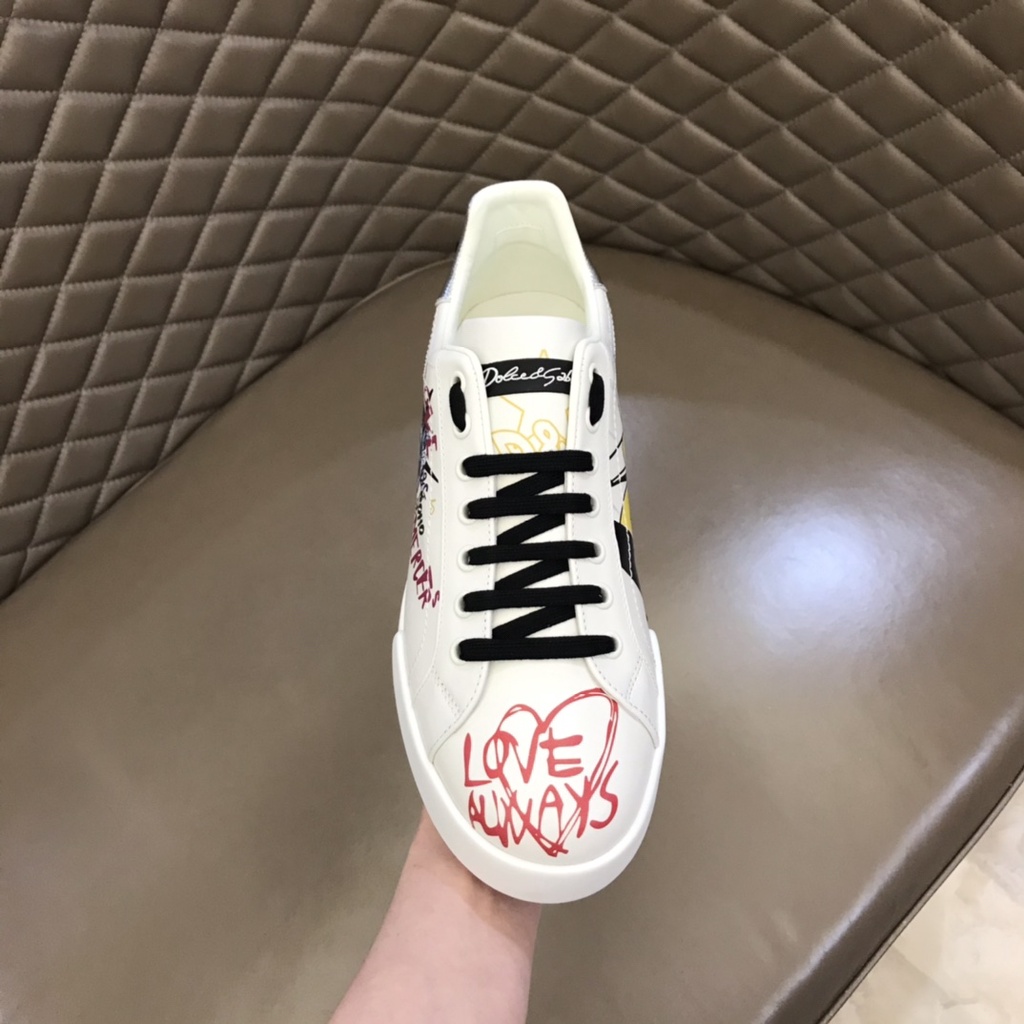 Giày sneaker nam da thật thời trang cao cấp Docle & Gabbana DG phong cách trẻ trung, năng động