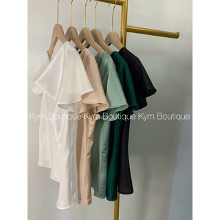 áo lụa cổ đổ tay cánh tiên