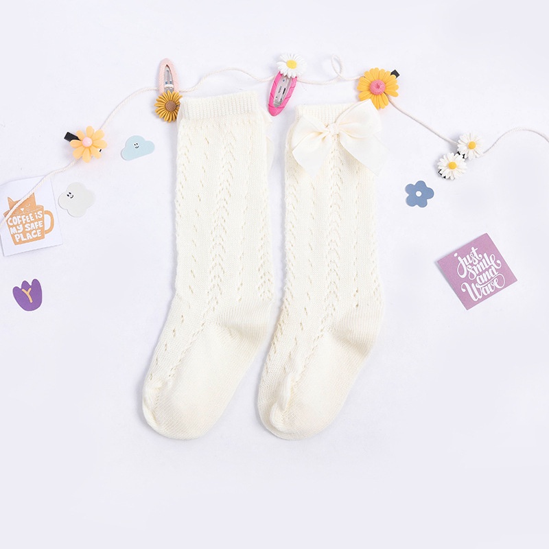 Vớ Lưới Cổ Cao Phối Nơ Dễ Thương Thời Trang Mùa Hè Cho Bé Gái 1-7 Tuổi