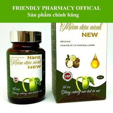 NANO MẦM ĐẬU NÀNH NEW – Giúp tăng cường nội tiết tố nữ hiệu quả-nhanh chóng, tăng vòng 1, giảm bốc hoả (60 VIÊN)