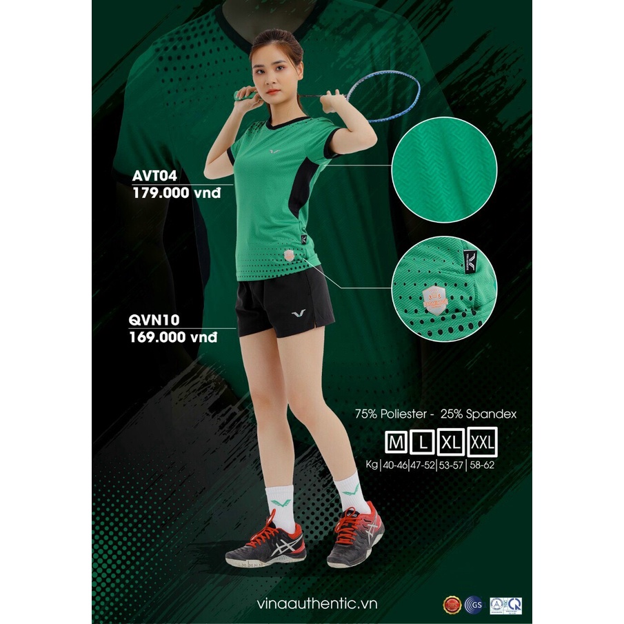 Quần Thể Thao Nữ QVN10 2 lớp Vina Sport Chất Thun Poly Thấm Hút Mồ Hôi, Thoáng Mát, Co Dãn Tốt, Full Size, Đồ Tập Gym