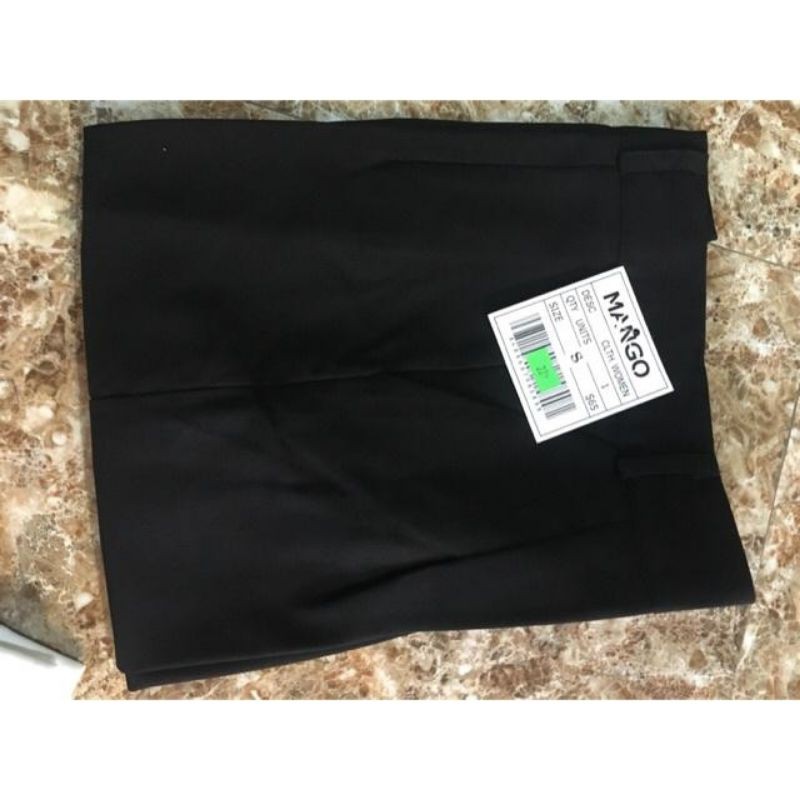 Quần baggy nữ công sở gấu bằng vải tuyết mưa màu đen | BigBuy360 - bigbuy360.vn