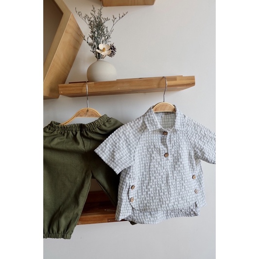 Sét bộ bé trai chất liệu linen cho bé trai 8-22kg