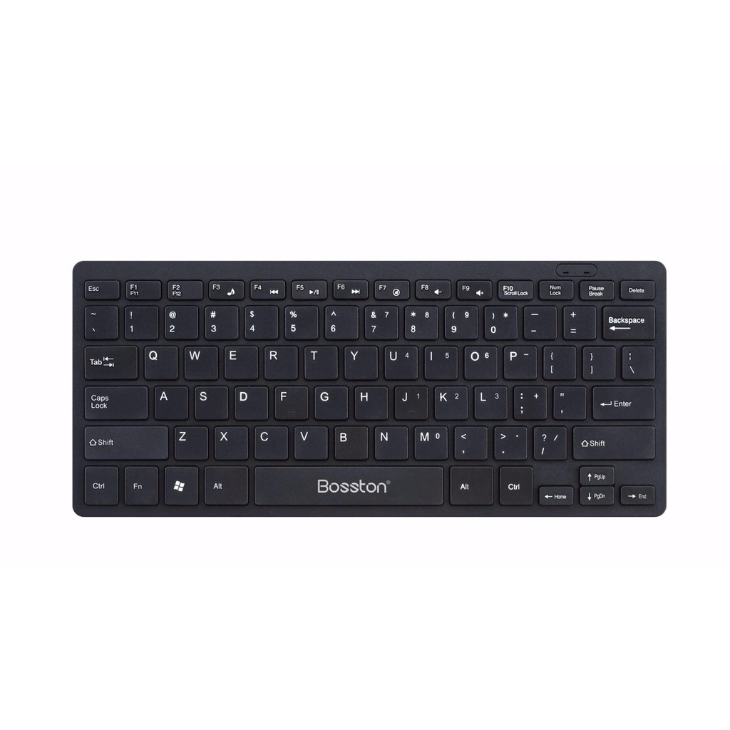 Bàn phím mini có dây Bosston 868 (Đen) Thiết kế giảm tiếng ồn / Keyboard Bosston 868 Mini