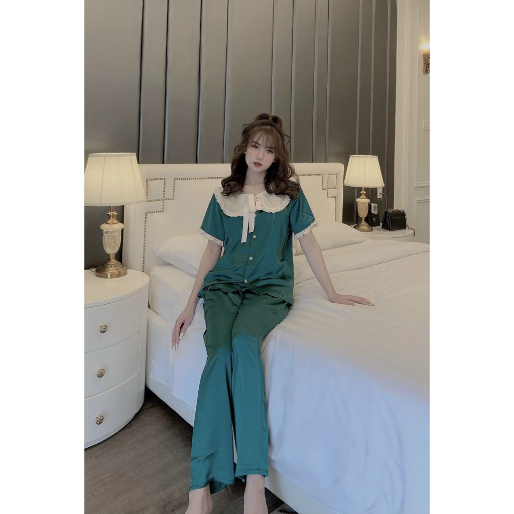 [Siêu Hot] Bộ đồ Pijama lụa💖Bộ lụa Cộc Tay Quần Dài chất liệu mát lịm[HÀNG ĐẸP CHUẨN] [ẢNH THẬT +VIDEO] | BigBuy360 - bigbuy360.vn