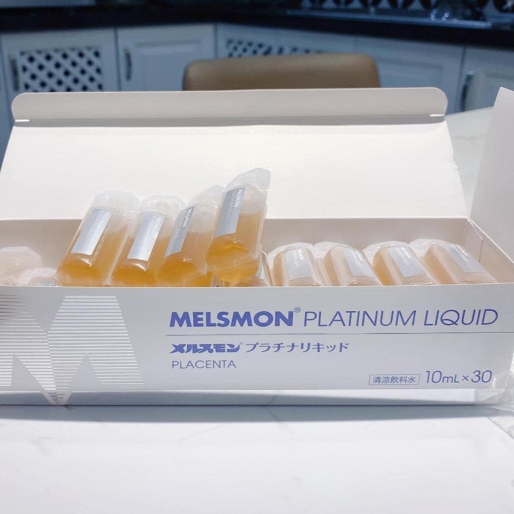 MELSMON UỐNG - Tế Bào Gốc Nhau Thai Ngựa Melsmon Platinum Liquid Placenta Nhật Bản