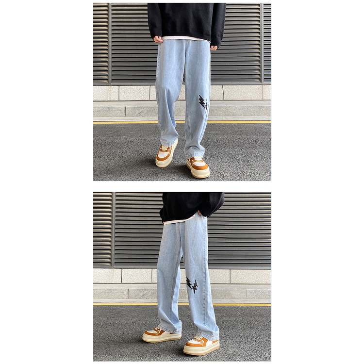 Quần jeans Nam Phong Cách Đường Phố Âu Mỹ Cá Tính