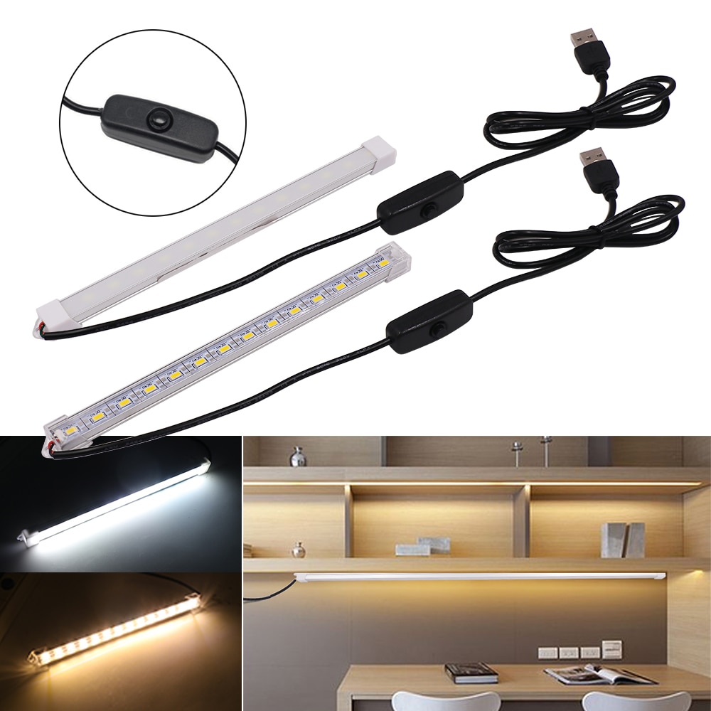 Đèn LED thanh DC 5V 5630 USB Được cấp nguồn cứng Dải màu trắng sữa Nắp đậy Thanh cứng Đèn ống sạc lại 10cm 20cm 50cm