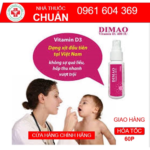 Vitamin D3 Dimao (Dạng xịt) Date xa