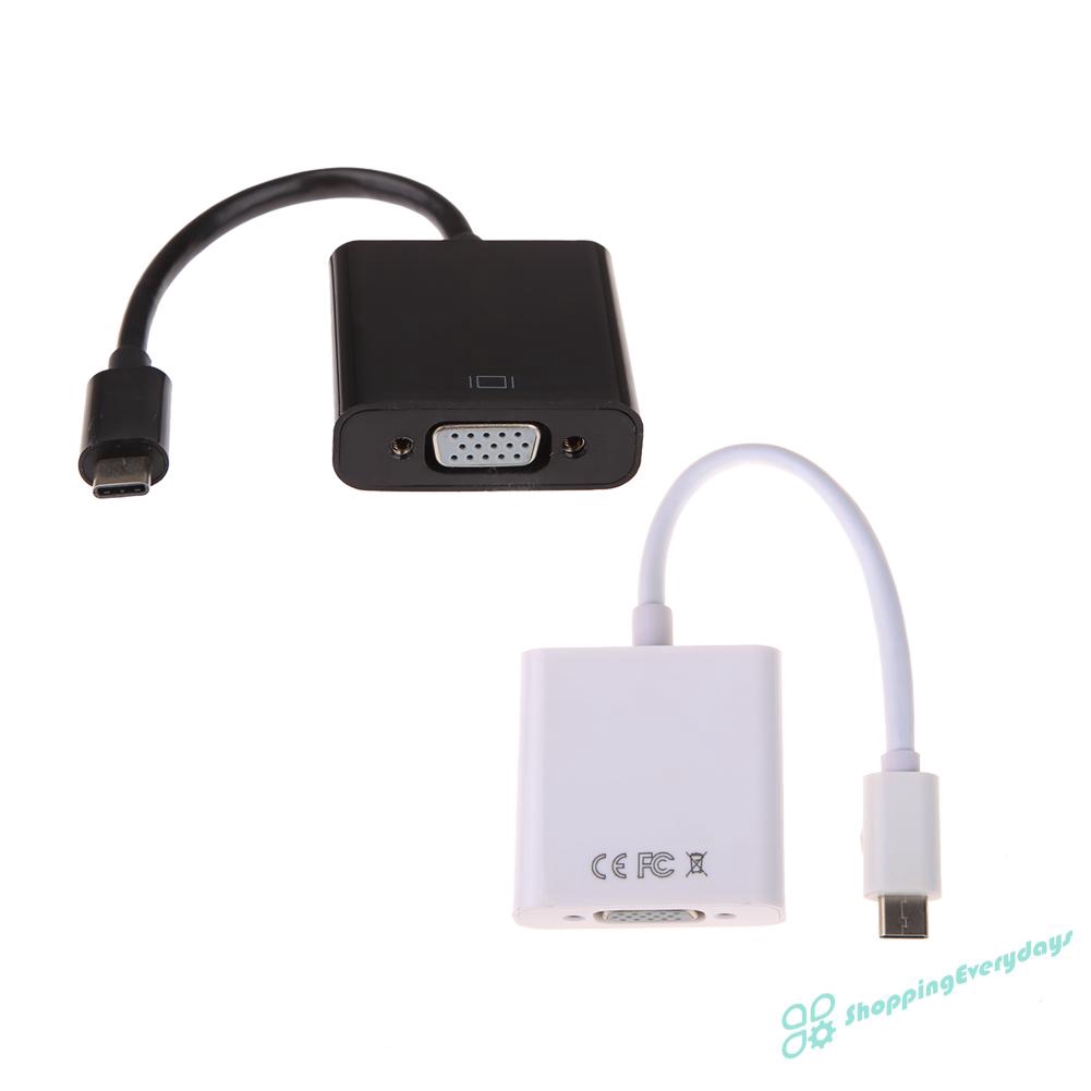 SV  USB 3.1 Type C Male to VGA Female 1080P Adapter for Macbook 12" ❤❤