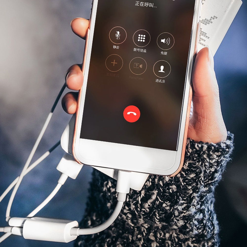 Đầu Chia Cổng Sạc Và Tai Nghe 2 Trong 1 Tiện Dụng Cho ip