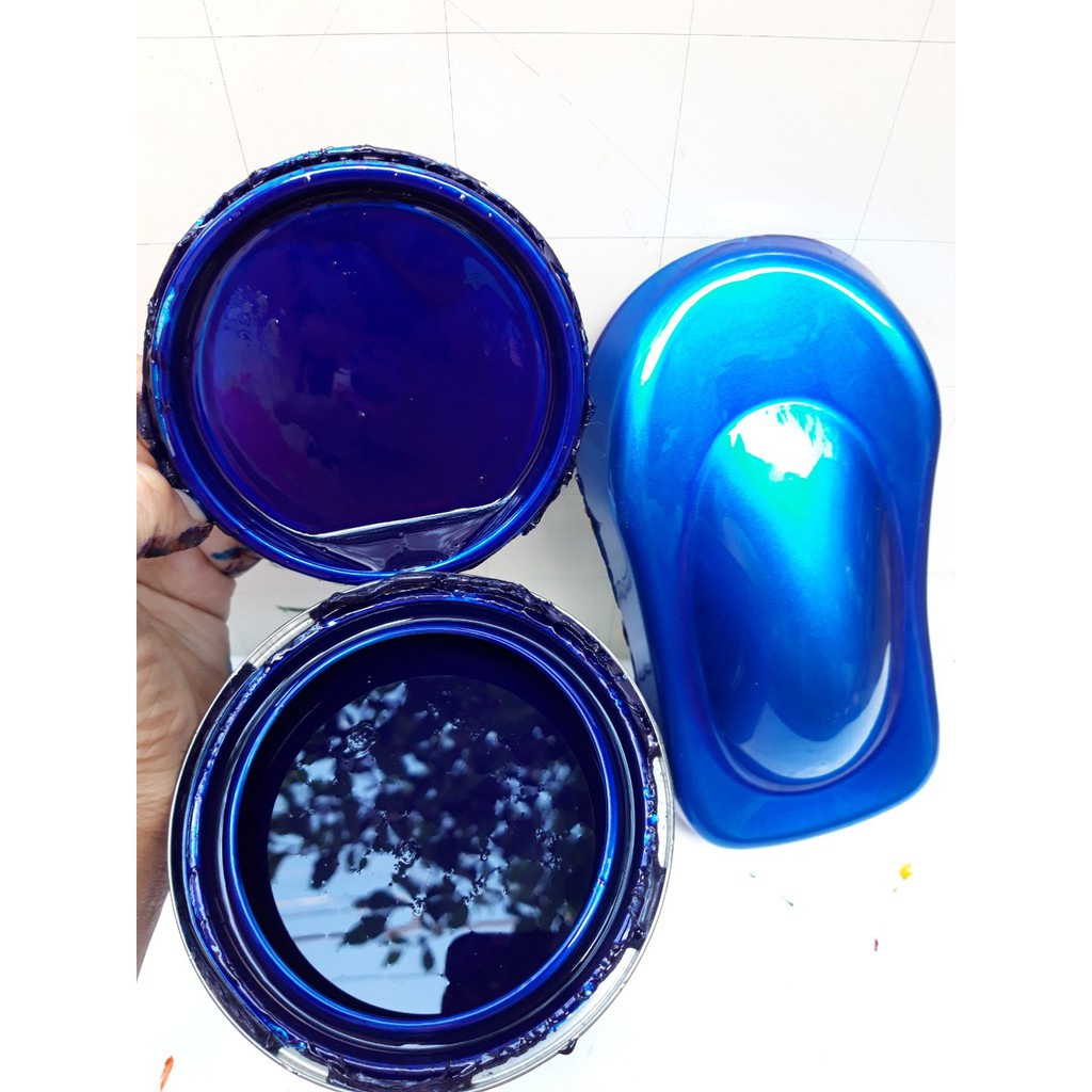 Màu xanh dương đậm candy 28  đóng chai 100gam hệ màu chuẩn, cho xe máy, ô tô đẹp sang trọng, quý phái