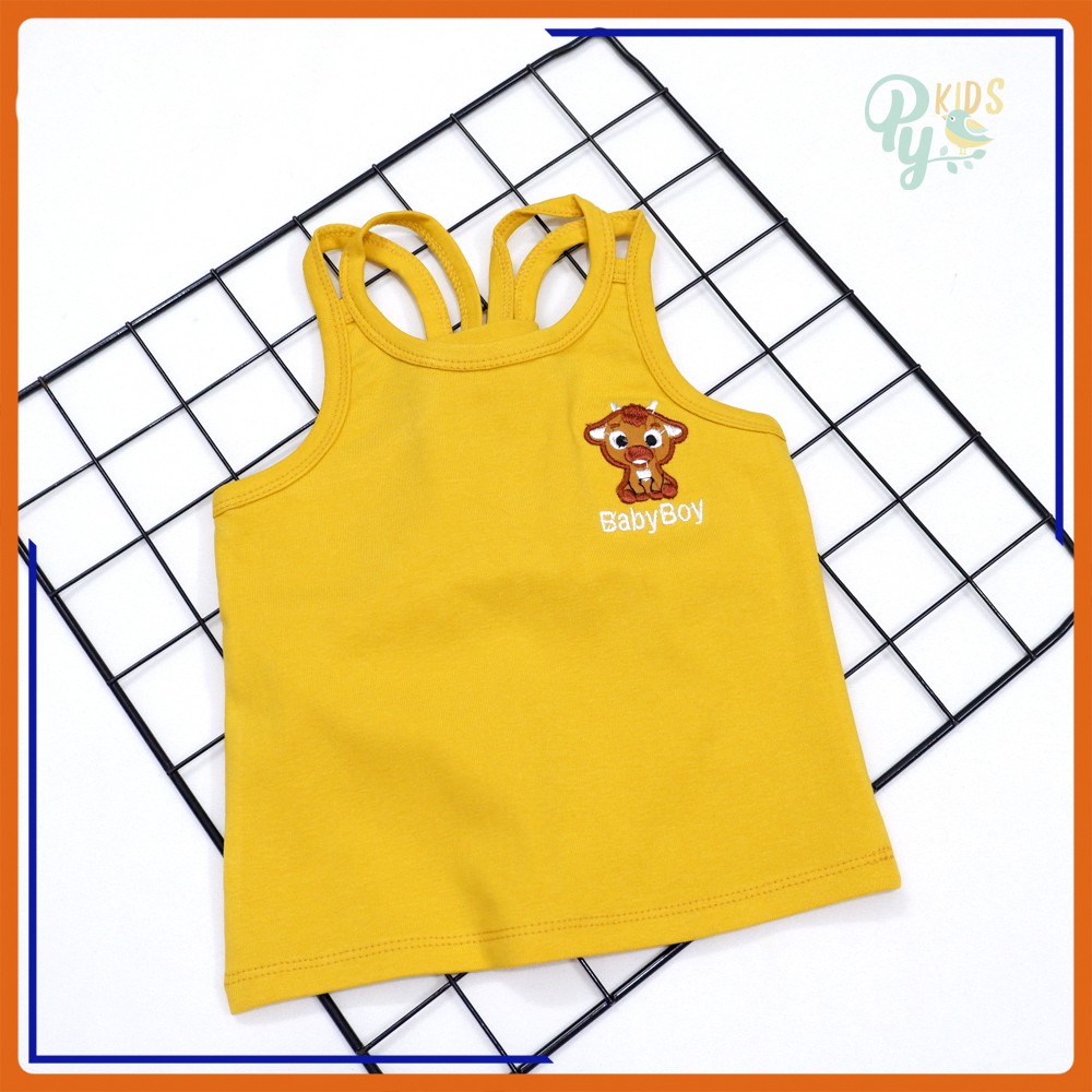 Áo ba lỗ borip / gân thêu góc cho bé gái 7-22 kg