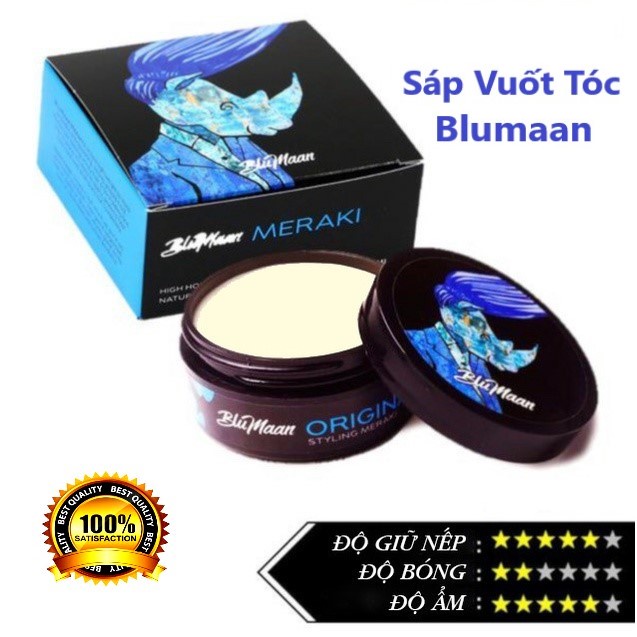 Sáp Vuốt Tóc Nam Bluman Bản Tê Giác Xanh Original 74gr , Giữ nếp tốt trong 48H - TuHaiStore