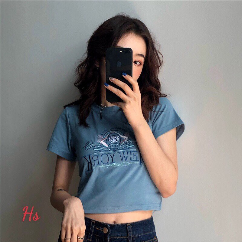 Áo Croptop New York Unisex - Áo Croptop Dáng Ôm Có Ảnh Thật Tự Chụp + Đánh Giá X.Store