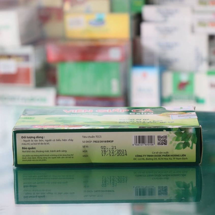 Viên Giấp Cá Extra - hỗ trợ cải thiện các triệu chứng của bệnh trĩ, tăng tính bền thành mạch (Hộp 30 viên)
