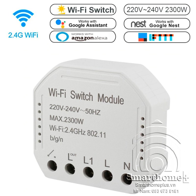 Công Tắc Module Wifi Hỗ Trợ Công Tắc Tay SmartHomePlus SHP-SA1