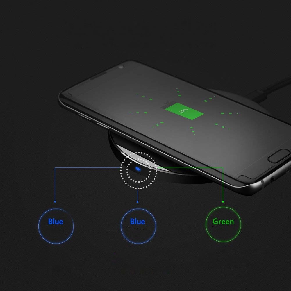 Sạc nhanh không dây, thông minh UGREEN CD181 50572 cho iPhone 8/8+/X/XS/XS max/XR (7.5W/10W), hỗ trợ cả khi có vỏ ốp