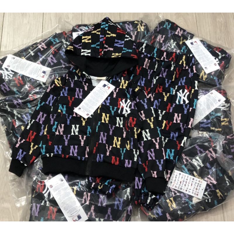 Đồ bộ nỉ cho bé MLB, bộ nỉ bé trai bé gái chất dày dặn bé đi học đi chơi size 12-30kg