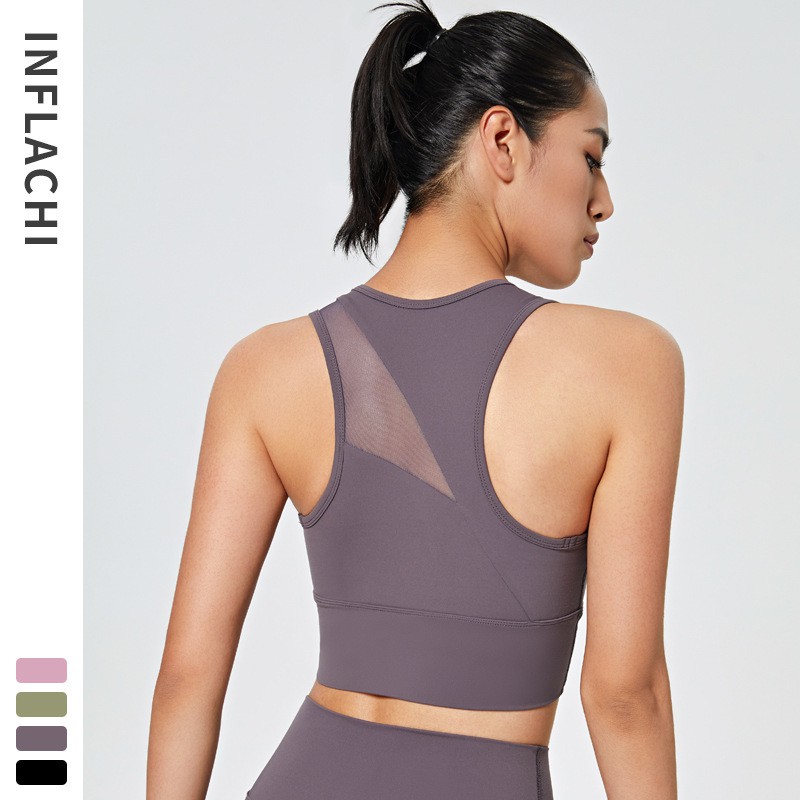 Áo ngực thể thao phối lưới rỗng sau lưng quyến rũ dành cho nữ