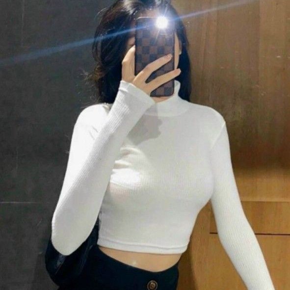 Áo CROPTOP cổ lọ Body