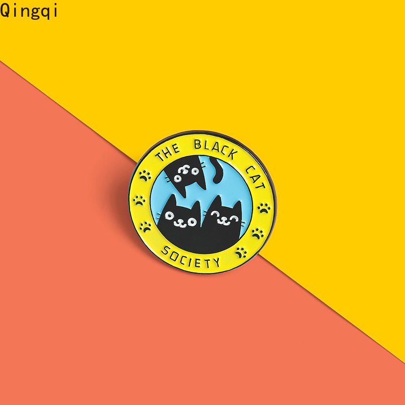 Ghim cài áo Miss Zoe hình chú mèo đen hoạt hình vui nhộn ngộ nghĩnh đáng yêu