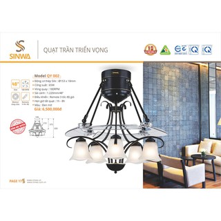 Quạt trần triển vọng sinwa qy 002