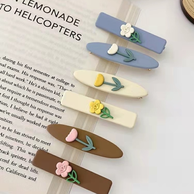 Kẹp Tóc Mái Vịt Hình Hoa Màu Sắc Ngọt Ngào Dễ Thương