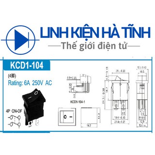 Túi 10 cái CÔNG TẮC KCD1-104