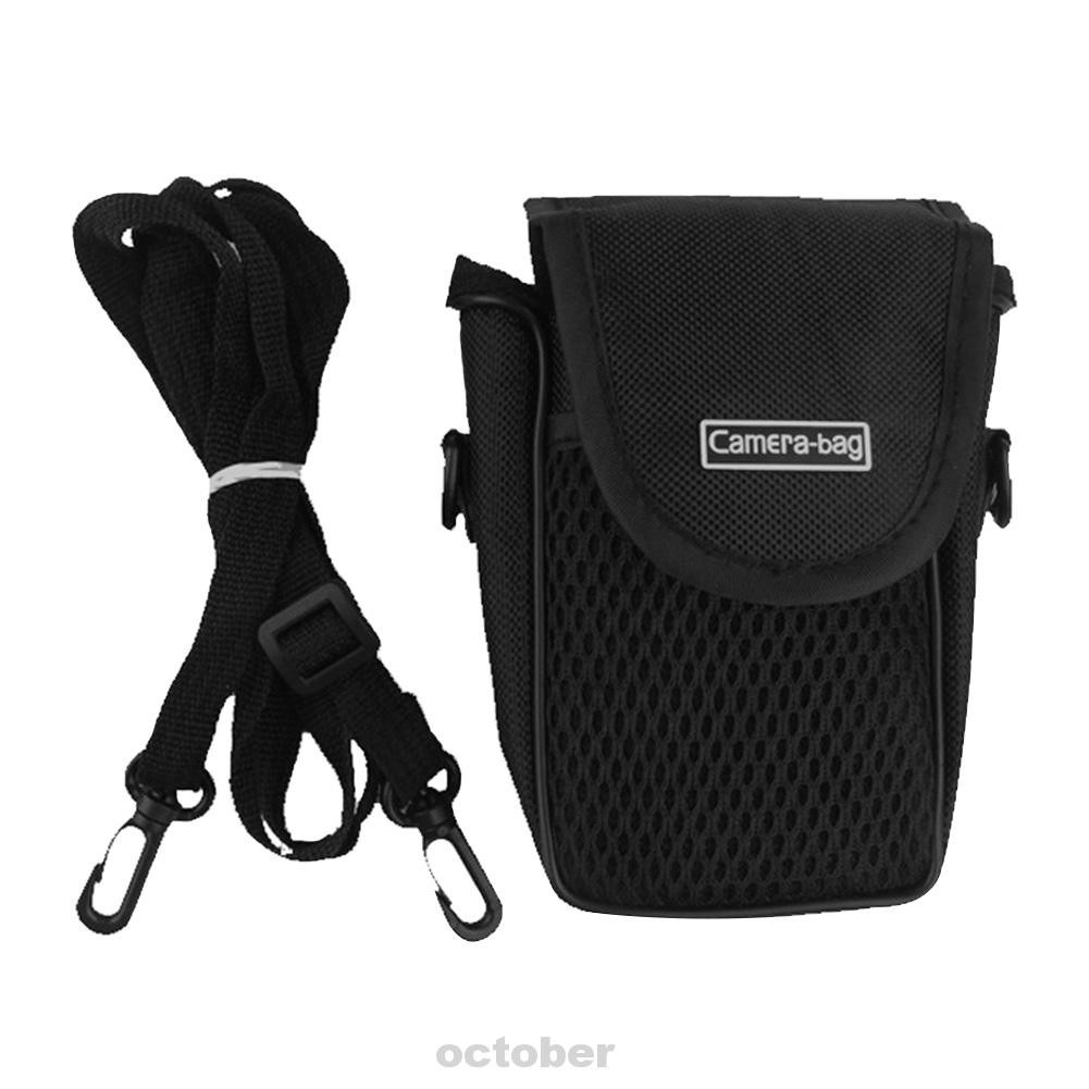 Túi đựng máy ảnh bằng nylon màu trơn chống va đập đeo thắt lưng dây đeo màu đen cho Sony