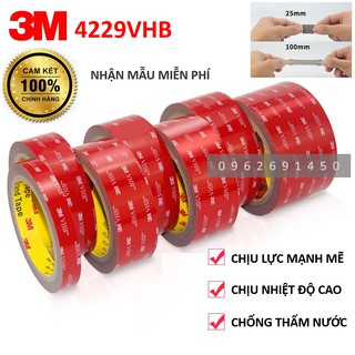 [CHÍNH HÃNG] 3M4229VHB, băng keo bọt chịu lực không thấm nước, băng keo chịu nhiệt độ cao, băng keo dán xe hơi